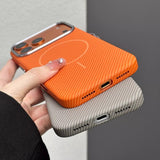 Metal Lens Frame Magnetic Phone Case For iPhone