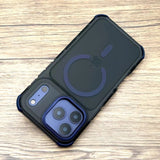 Shockproof Armor Matte Translucent Magnetic Case For iPhone
