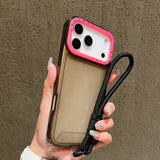 Candy-colored Lanyard Phone Case For iPhone