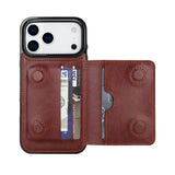 Leather Case with Card Slot and Stand For iPhone