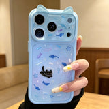 Black Cat Fish Phone Case For iPhone