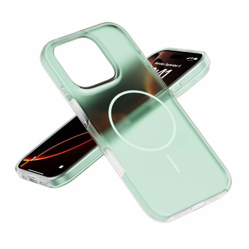 Jelly Color Magnetic Liquid Silicone Phone Case For iPhone