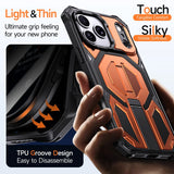 Armor Magnetic Metal Stand Case For iPhone