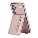 Crossbody Cards Solt Bag Zipper Wallet Case For Samsung
