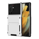 TPU+PC Flip Card Insertion Phone Case For Samsung