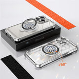 Creative Rotating Decompression Gyro Stand Magnetic Phone Case for iPhone
