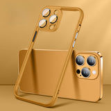 Spliced Frame with Lens Film Silicone Phone Case for iPhone