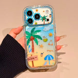 Flower Lens Summer Beaches Phone Case For iPhone