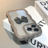 Wave Pattern Bowknot Phone Case For iPhone