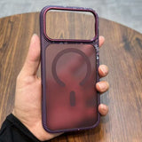 Color-blocked Frosted Magnetic Phone Case For iPhone