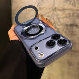 Invisible Magnetic Bracket Ultra-thin Soft Phone Case for iPhone