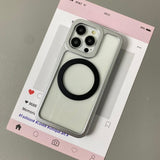 Rose Red Magnetic Transparent Acrylic Phone Case For iPhone