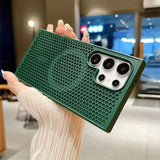 Breathable, shockproof, heat-dissipating magnetic phone case for Samsung