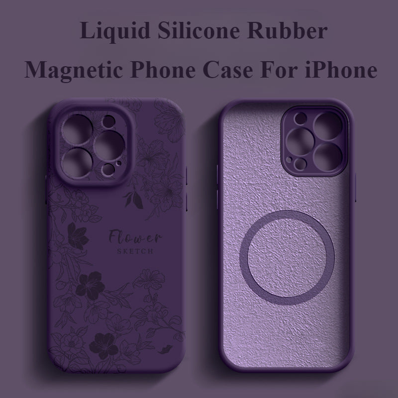 New Liquid Silicone Magnetic Phone Case For iPhone