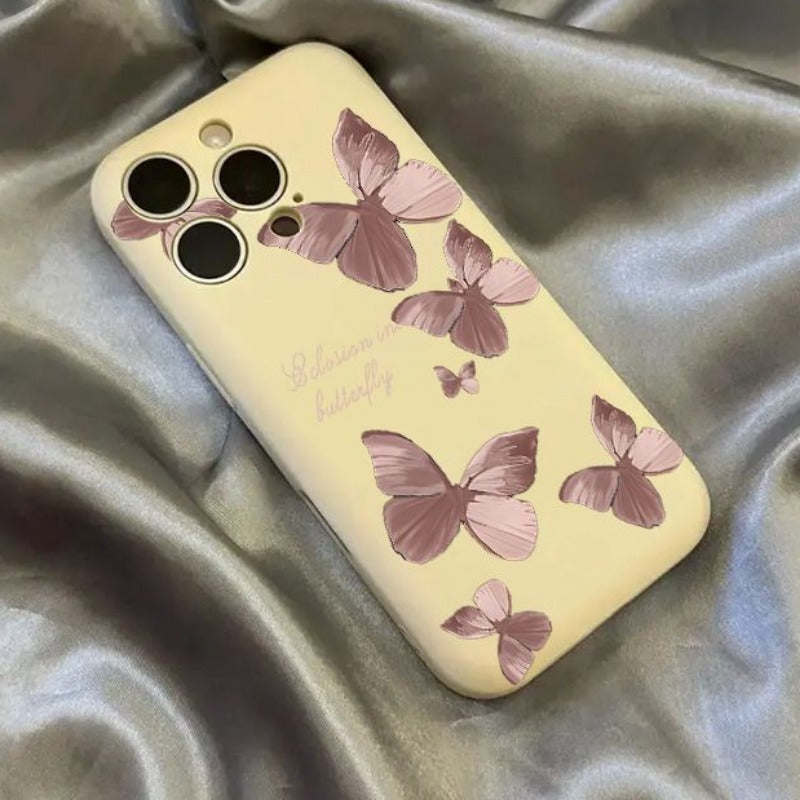 Lens Flat Silicone Case For iPhone