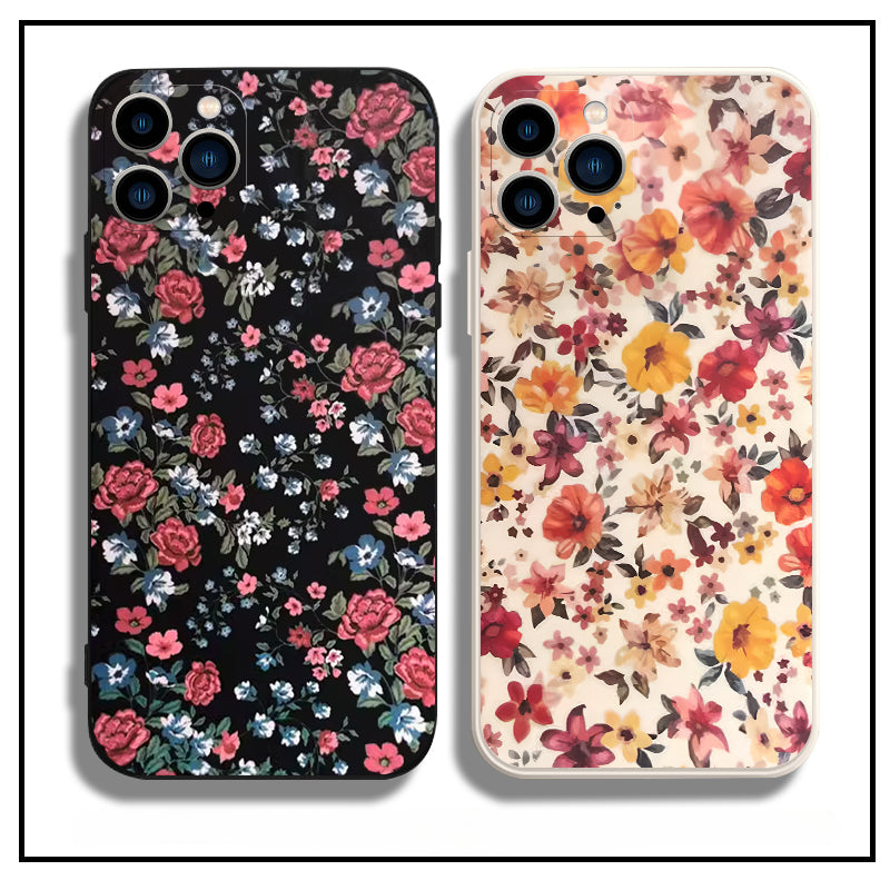Small Floral Anti-fall Mobile Phone Case For iPhone