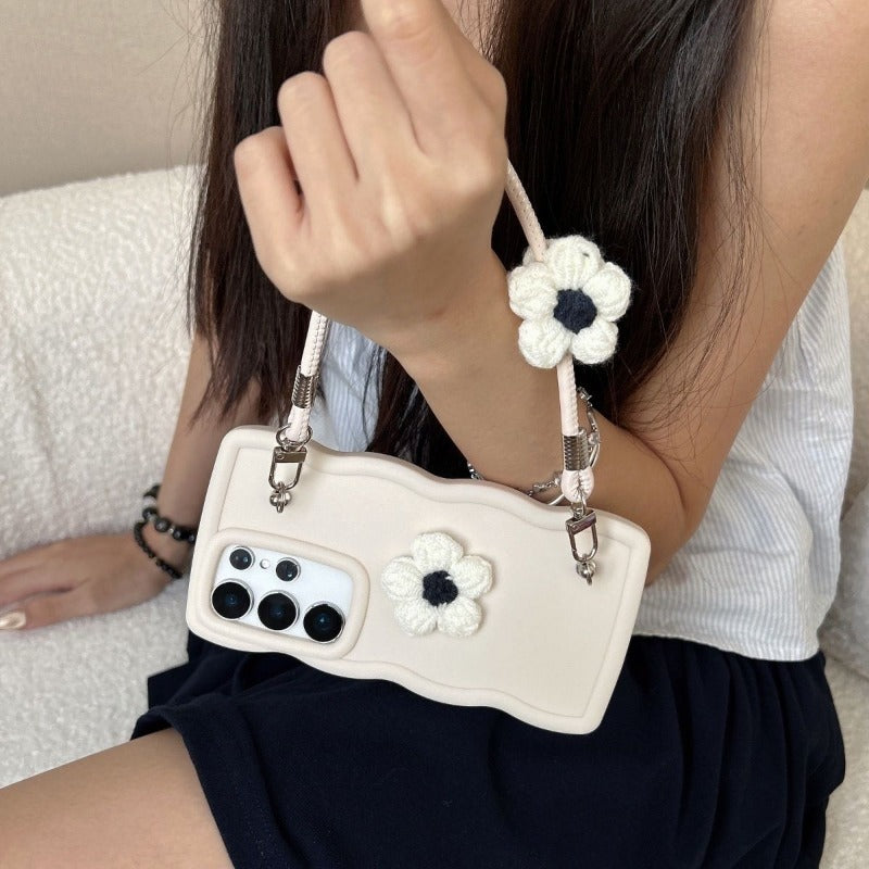 3D Wave Flower Phone Case For Samsung