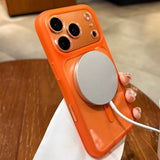 Magnetic Solid Color Transparent Phone Case For iPhone