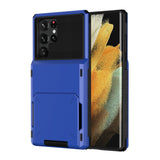 TPU+PC Flip Card Insertion Phone Case For Samsung