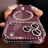 High-grade Bling Diamond Lens Glitter Magnetic Case For iPhone