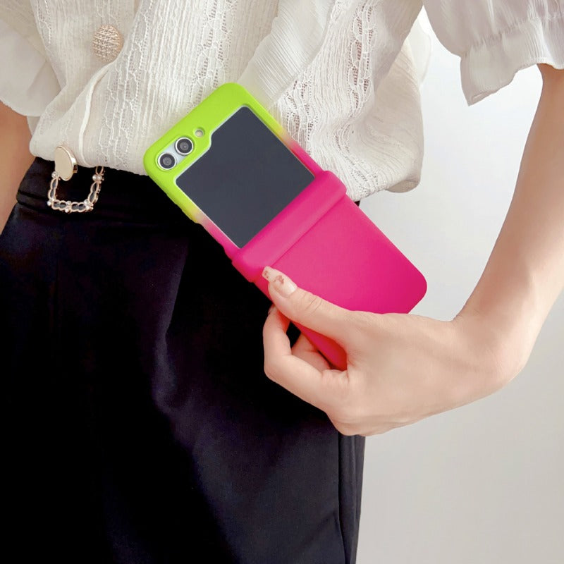 Two-tone Skin-feel Phone Case For Samsung Z FLIP 7 6 5 4 3