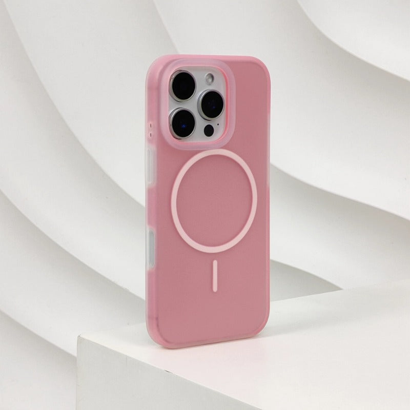 Jelly Color Magnetic Liquid Silicone Phone Case For iPhone
