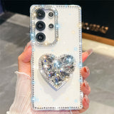 Glitter Heart Phone Case For Samsung