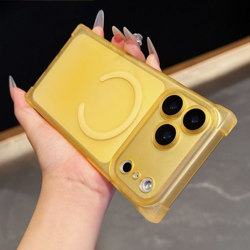 Frosted Magnetic Four-corner Shockproof Phone Case For iPhone