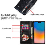 Zipper Glitter Wallet Leather Case For iPhone