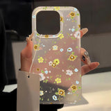 Soft Matte Flowers Case For iPhone