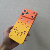 Cat-shaped Cutout Frameless Phone Case For iPhone