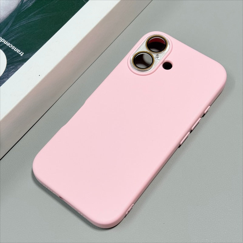 Liquid Silicone Lens Film Phone Case For iPhone