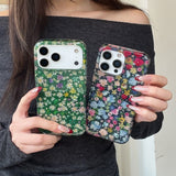 Oil Painting Colored Flower Phone Case For iPhone