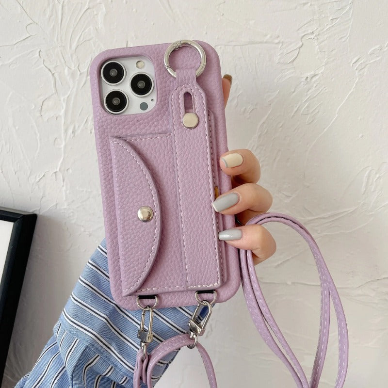 Wrist Strap Crossbody Lanyard Case For iPhone