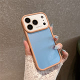 Color-blocked Shockproof Frosted Phone Case For iPhone