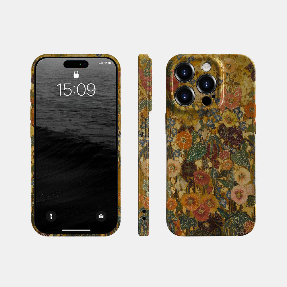 Literary and Retro Flowers Case For iPhone