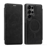 Flip Magnetic Leather Phone Case For Samsung