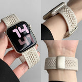 Breathable Woven Magnetic Buckle Strap For Apple Watch