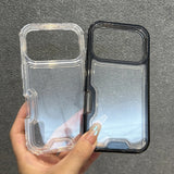 3 in 1 Transparent Heavy Duty Armor Phone Case For iPhone