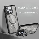 Lens Bracket Magnetic Phone Case For iPhone