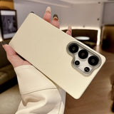 Solid Color Rock Sand Magnetic Phone Case For Samsung