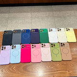 Original Liquid Silicone Large Window Phone Case For iPhone