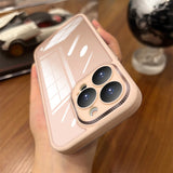 Metal Lens Transparent Phone Case For iPhone