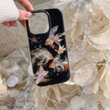 High-Quality Luckly Koi Goldfish Glacial Texture Case For iPhone