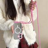 Mirror Crossbody Strap Case For iPhone