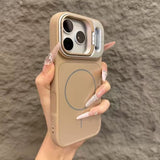 Skin-feel Magnetic Lens Holder Phone Case for iPhone
