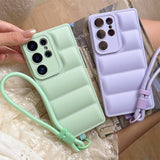Down-filled Phone Case with Wrist Strap For Samsung