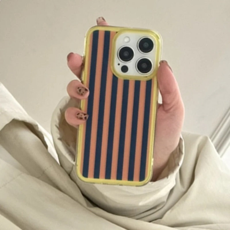 Simplicity Colour Vertical Stripes Cover Case For iPhone