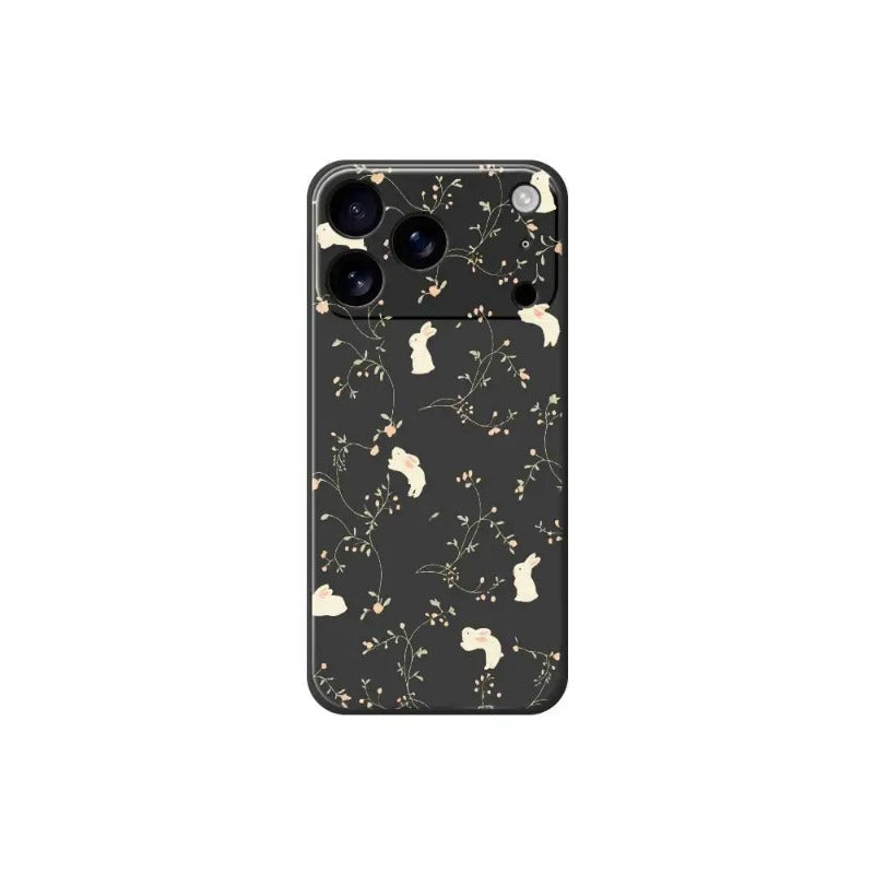 Rabbit and Floral Style Phone Case For iPhone