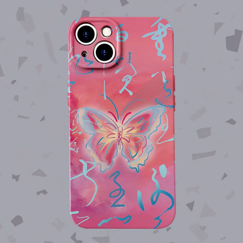 New Gradient Butterfly Hard Phone Case For iPhone